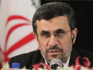 Iranian President Ahmadinejad speaks during media conference on the sidelines of the 67th United Nations General Assembly in New York