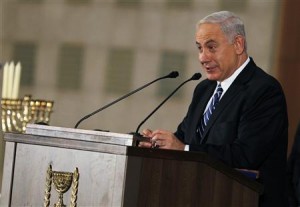 Israel's Prime Minister Netanyahu addresses the foreign media in Jerusalem