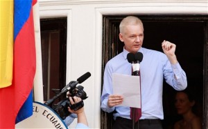 Julian Assange is in hiding in the Ecuadorian Embassy