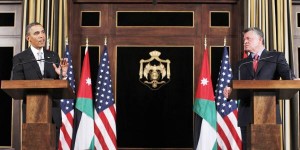 US President Barack Obama and King Abdullah II of Jordan held a press conference