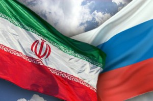 Flags of Iran & Russia