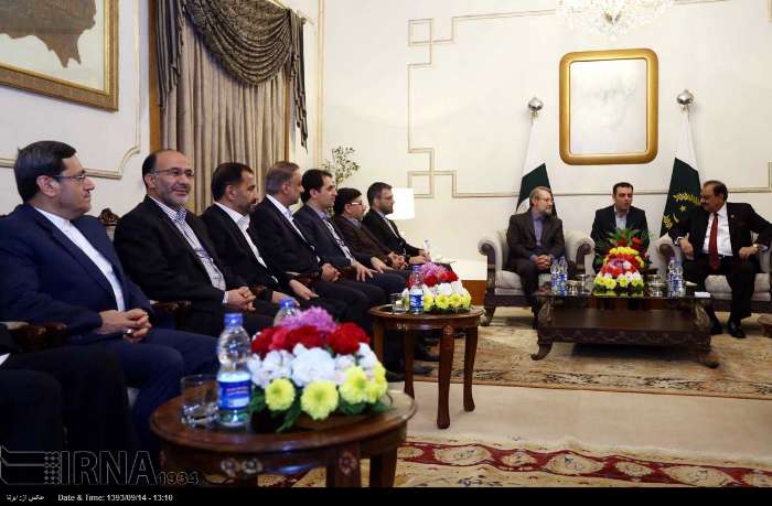 Larijani & Mamnoon Hussain