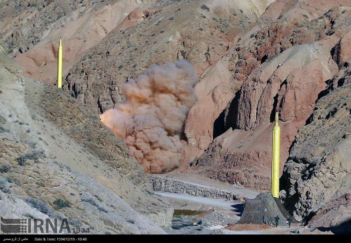 A long-range Qadr ballistic missile is launched in the Alborz mountain range in northern Iran on March 9, 2016.